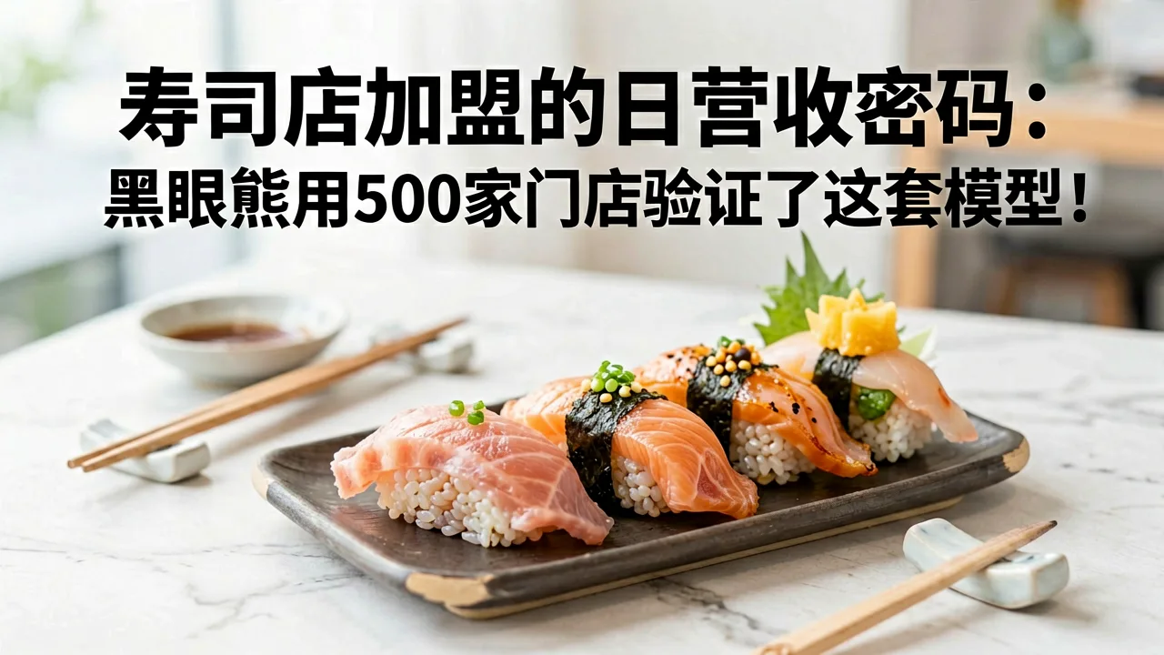 寿司店加盟的日营收密码:黑眼熊用500家门店验证了这套模型